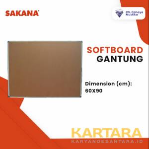Sakana Papan Softboard Gantung Polos Uk. 60 x 90 cm Papan Pin