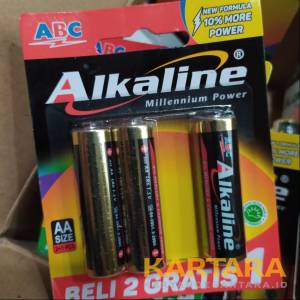 Batu Baterai ABC Alkaline AA 1 pack = 3 pcs